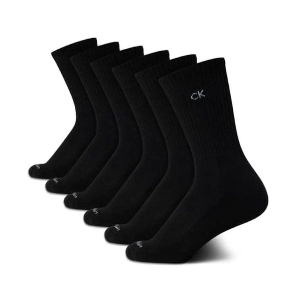 6 Pack Calvin Klein Cushioned Athletic Crew Socks