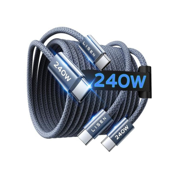 2 Pack LISEN 240W USB-C Cables