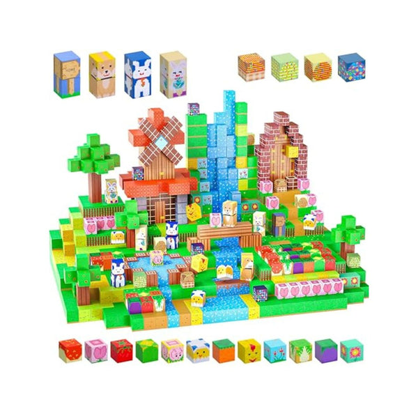 120 Piece Magnetic Farm STEM Building Blocks Set