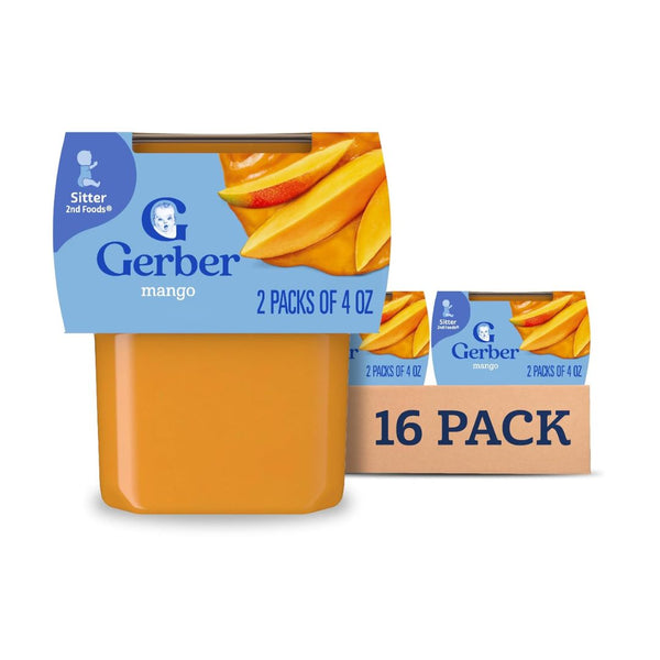 16 Tubs of Gerber 2nd Food Baby Food Mango Puree