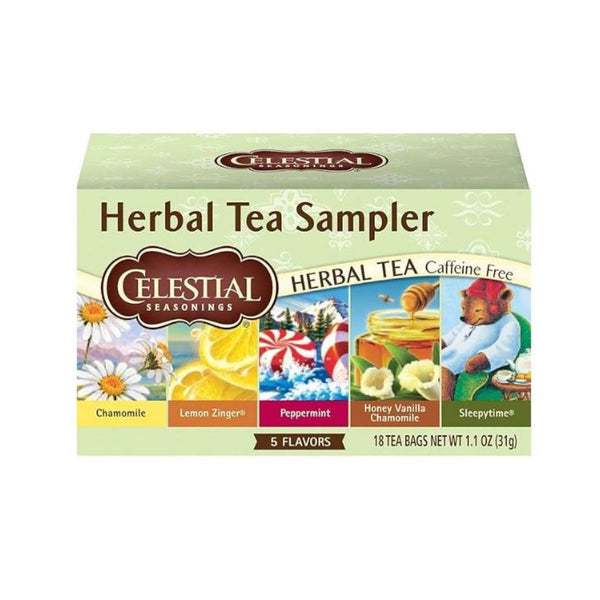 6-Pack Celestial Seasonings Herbal Tea, Tea Sampler, 18 Count