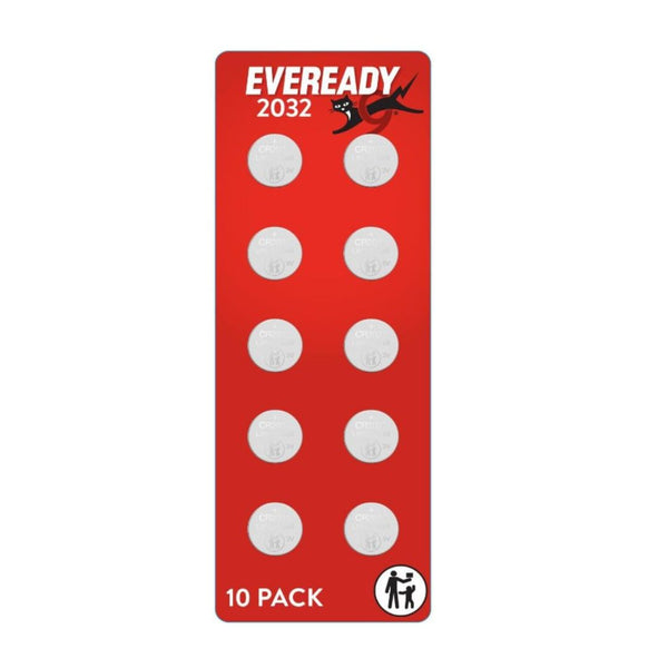 10-Pack Eveready 2032 Batteries