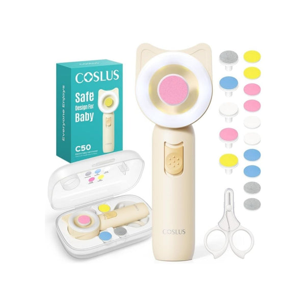 16-in-1 Electric Baby Nail Trimmer w/ 360° Light (3 Colors)