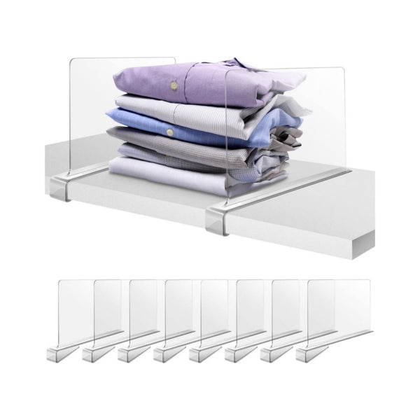 8 Pack Acrylic Shelf Dividers