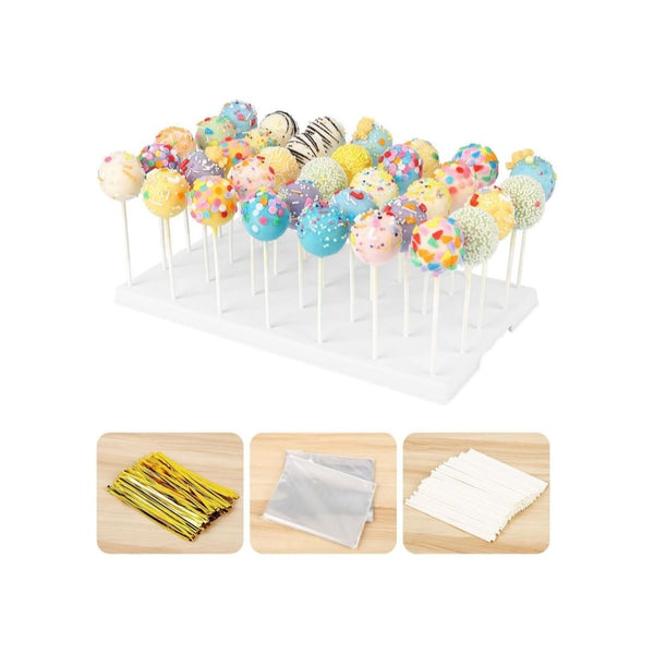 35-hole Cake Pop Stand, 100 Cake Pop Sticks, Bags, And Ties