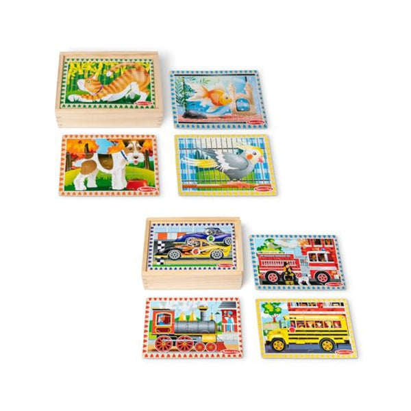 8 Pack Melissa & Doug Wooden Jigsaw Puzzles