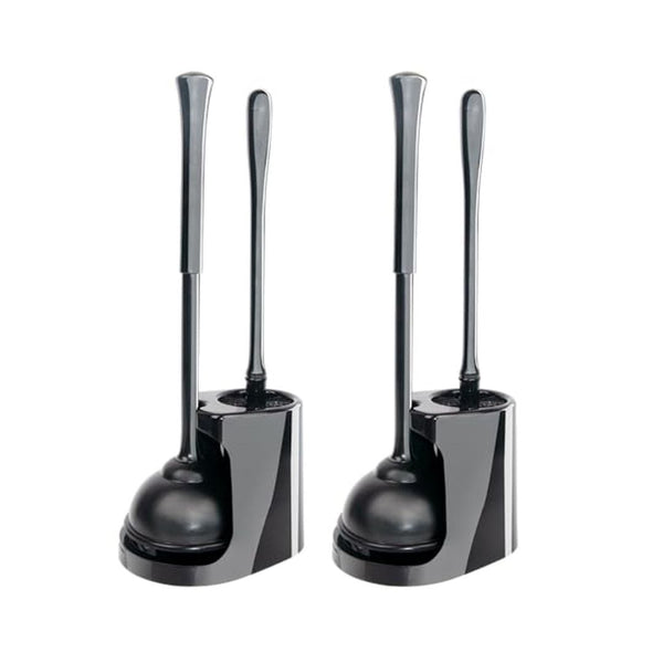 2 Pack Heavy Duty Toilet Brush and Plunger Set
