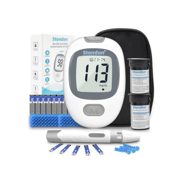 Blood Glucose Monitor Kit with 100 Test Strips & 100 Lancets