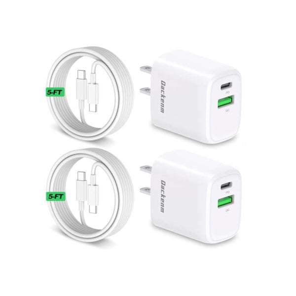 2 Pack 20W USB-C Chargers
