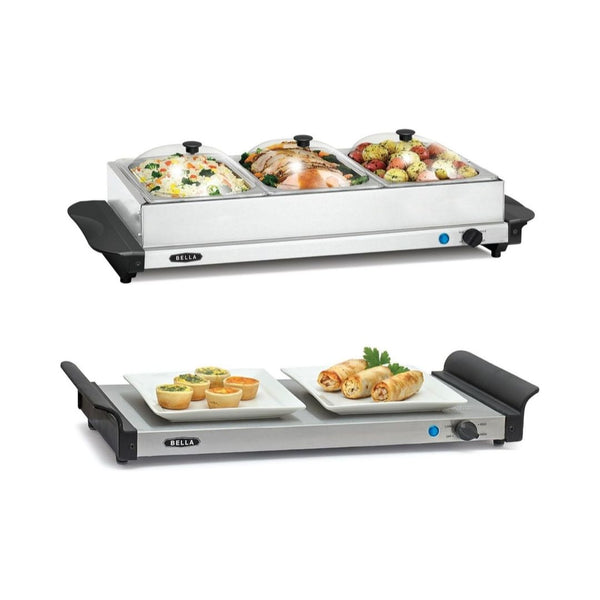 BELLA 4.5 Quart Triple Electric Buffet Server