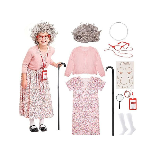 Kids Old Lady Costume