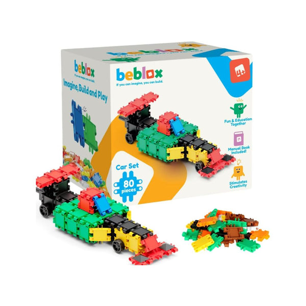 Beblox 80-Piece Car Building Blocks Set