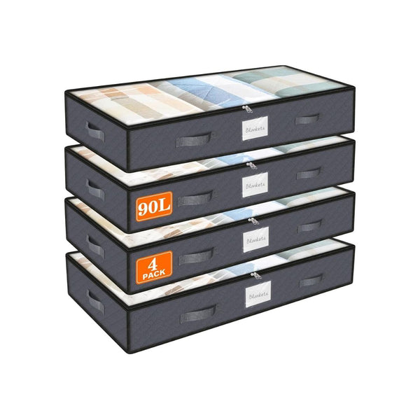4-Pack 90L Under Bed Storage Containers