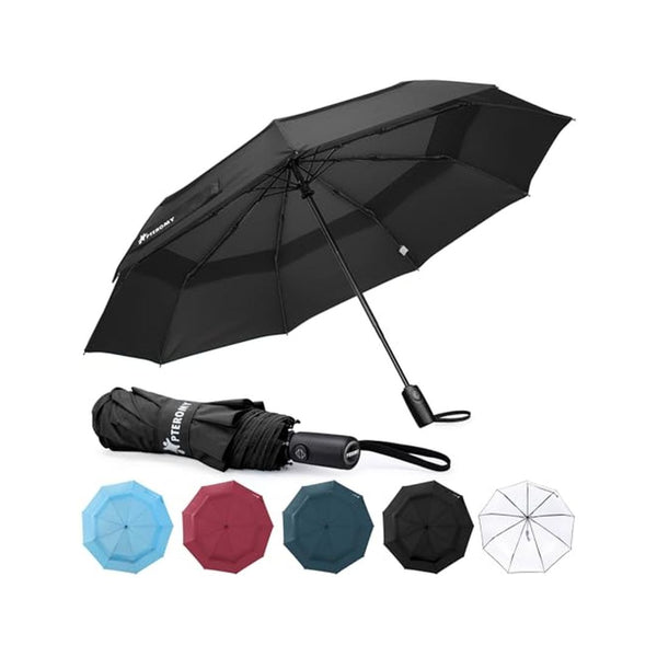 Windproof Auto Open Close Compact Travel Umbrella