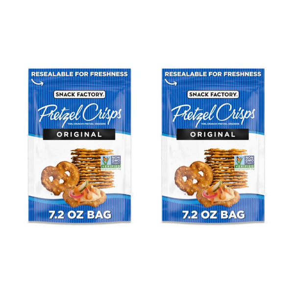 2 Bags of Snack Factory Original Pretzel Crisps