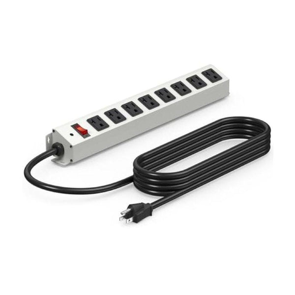 20A Corner Mount 8-Outlet Under Cabinet Power Strip