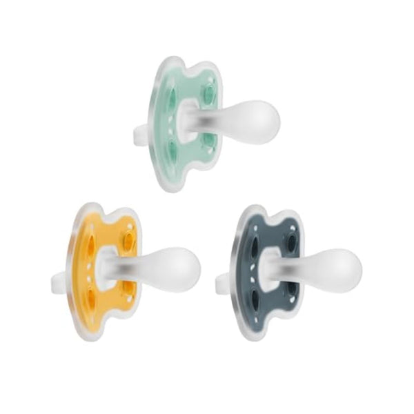 3 Pack Of Dr. Brown's Advantage One-Piece Silicone Baby Pacifiers