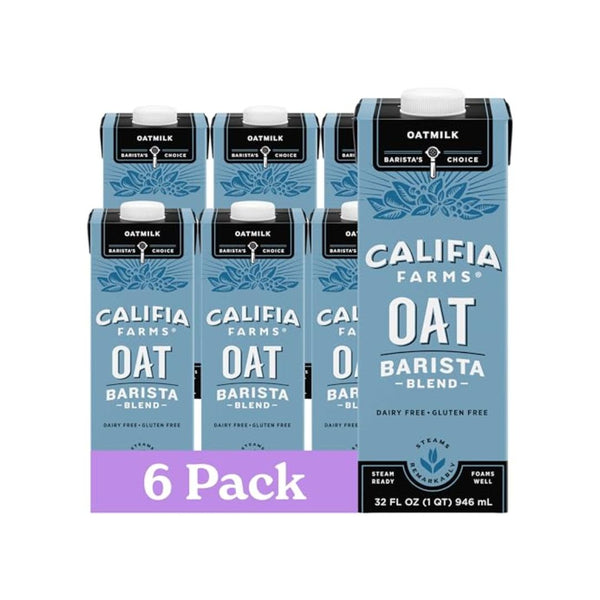 6 Pack Of Califia Farms Barista Blend Oat Milk 32oz. Bottles