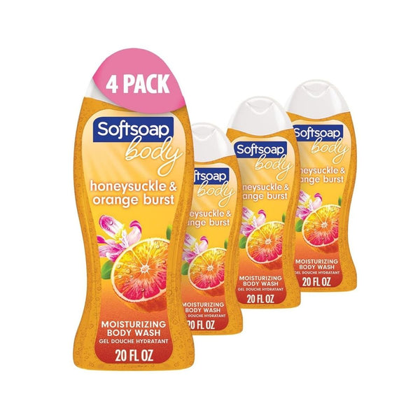 4-Pack Softsoap Body Wash, Honeysuckle & Orange
