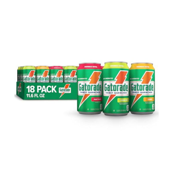 18 Pack Of Gatorade Thirst Quencher 3-Flavor Variety 12oz. Cans