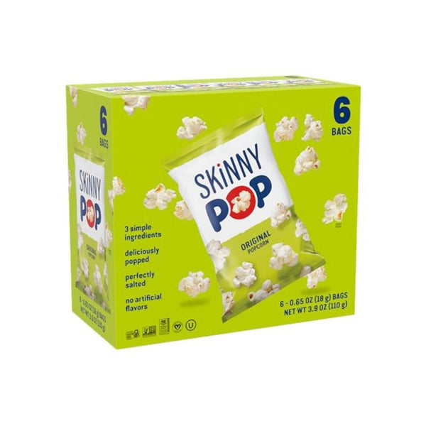 6 Pack SkinnyPop Popcorn Bags