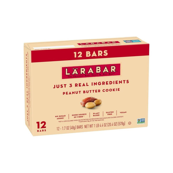 12-Pack 1.7-Oz LÄRABAR Fruit & Nut Bars (Peanut Butter Cookie)