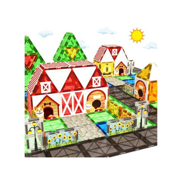 Magnetic Tiles Montessori Farm Animal Building Set