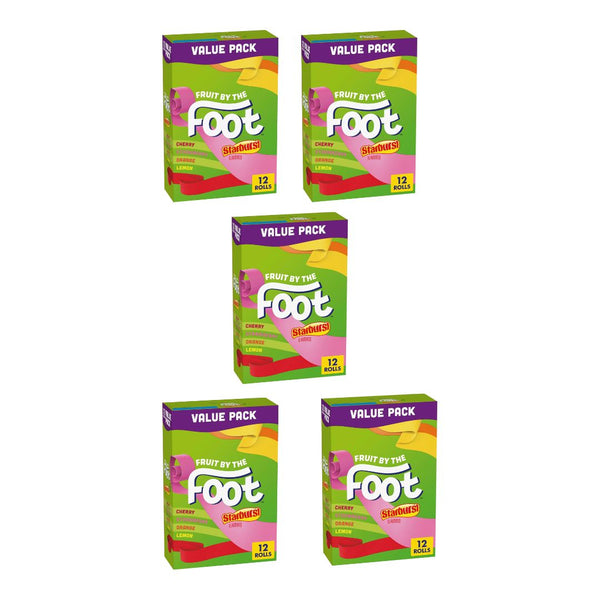 5 Boxes of Fruit by the Foot Fruit Flavored Snacks, Starburst