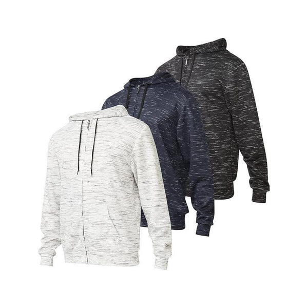 3 Pack Full Zip Up Hoodie