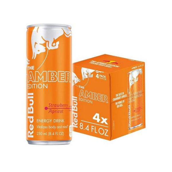 4 Cans of Red Bull Amber Edition Energy Drink