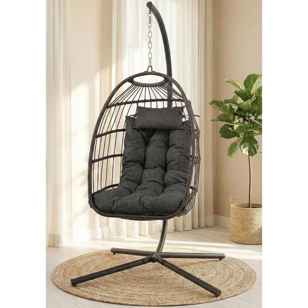 SereneLife Egg Chair with Stand