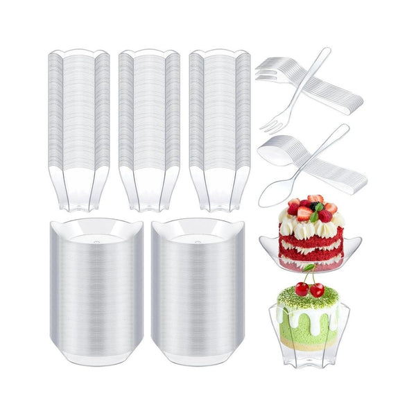 400 Pcs Mini Dessert Plates Set