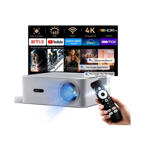 4K Projector with WiFi 6 & Bluetooth