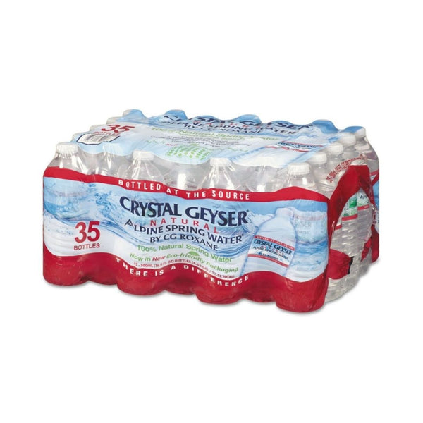 35 Bottles of Crystal Geyser Natural Alpine Spring Water