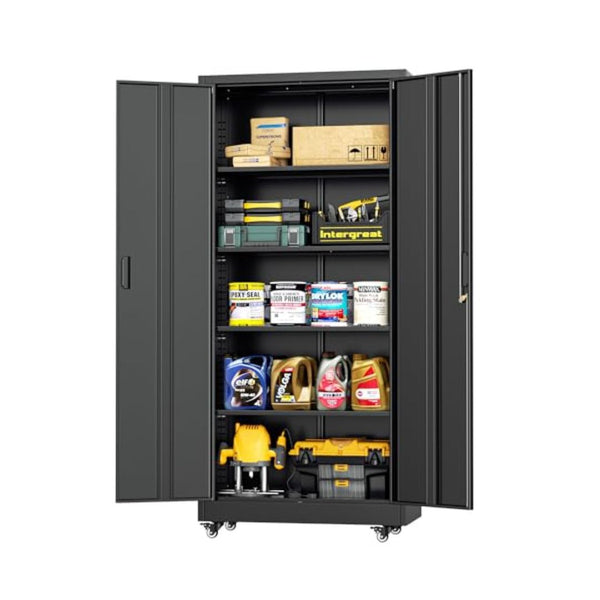 73" Rolling Metal Storage Cabinet