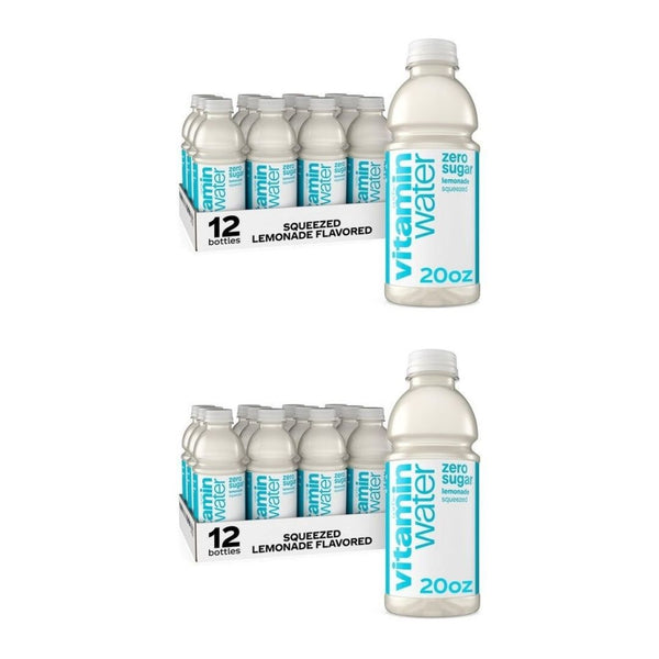 24 Bottles of Vitaminwater Zero Sugar Squeezed Lemonade or XXX Açai Blueberry Pomegranate