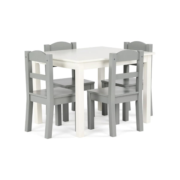 Humble Crew Kids Wooden Table and 4 Chairs Set