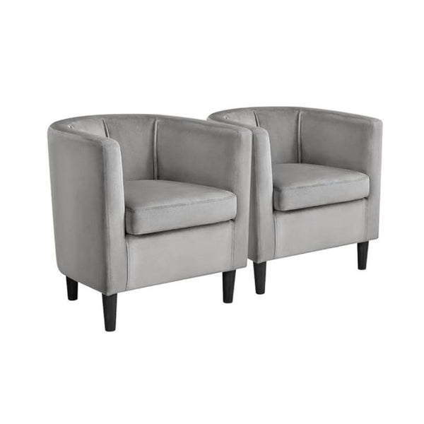 Set of 2 Yaheetech Modern Velvet Accent Armchairs