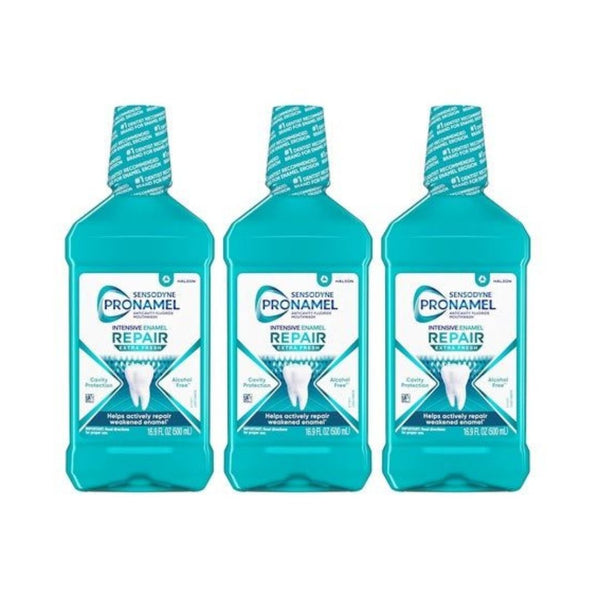 3 Bottles Sensodyne Pronamel Intensive Enamel Repair Mouthwash