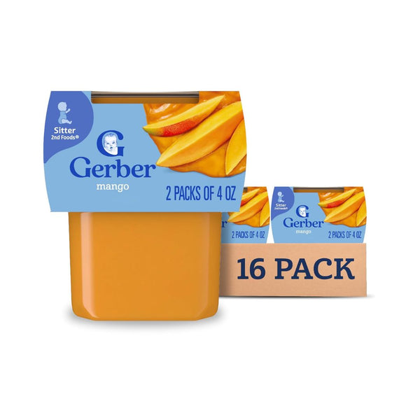 16 Tubs of Gerber Stage 2 Baby Food Mango