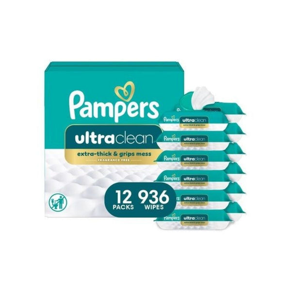 936 Pampers Ultra Clean Unscented Baby Wipes