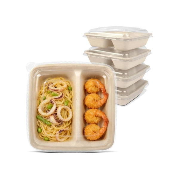 50-Pack Disposable Food Containers with Lids