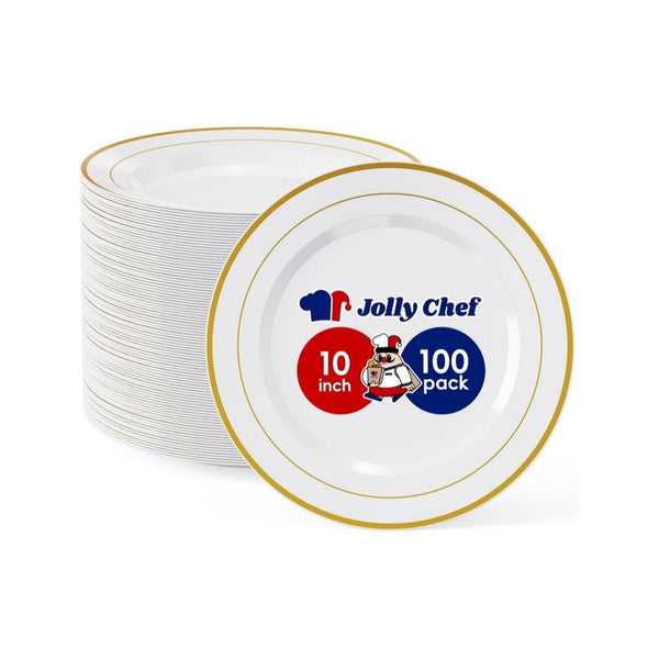 100 Pieces Plastic Plates