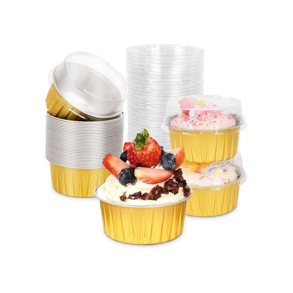 40 Pack Individual Mini Cake Pans with Lids