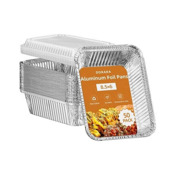 50 Aluminum Pans with Lids