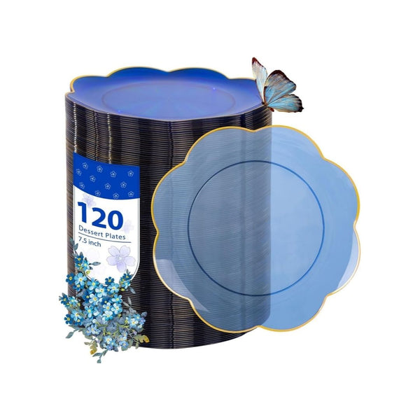120 Pcs Clear Dessert Plates
