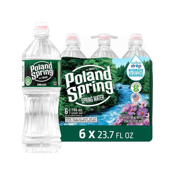 6 Bottles of Poland Spring Water Bottles