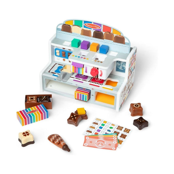 Melissa & Doug Wooden Chocolate Factory Pretend Play Set