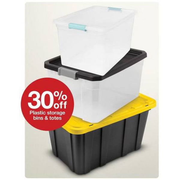 Save 30% Off Storage & Organization Bins!