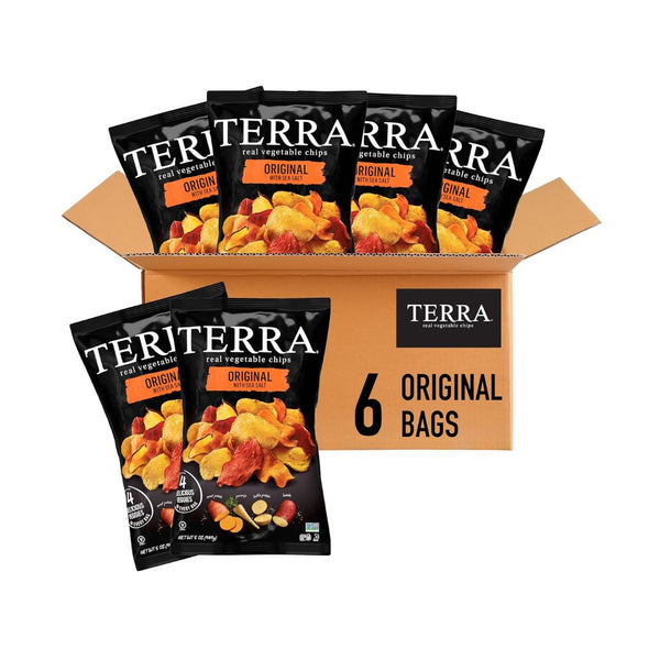 Pack of 6 Terra Original Sea Salt Real Vegetable Chips